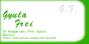 gyula frei business card